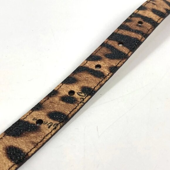 DOLCE&GABBANA Logo Leopard Leopard print Leopard belt PVC Brown/Black main image 12
